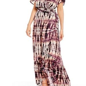 Chelsea & Violet Pink and Purple Tie-Dye Maxi Dress used good condition